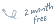 2 months free with annual billing
